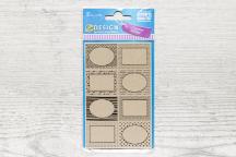 Paper stickers in kraft paper look - inscription labels - Item no. 9255