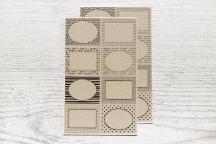 Paper stickers in kraft paper look - inscription labels - Item no. 9255