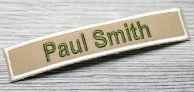 Embroidered name badges