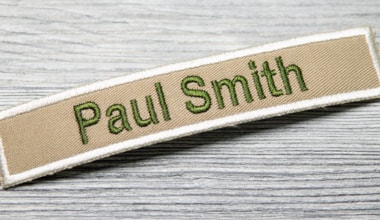 Embroidered name badges